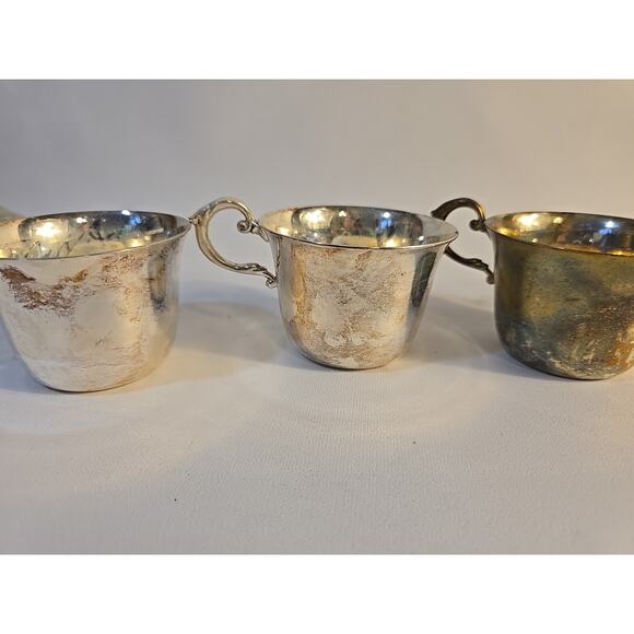 Lot Of 10 Oneida Silver Plate Punch Cups Du Maurier Pattern Vintage Drinkware - Picture 9 of 13